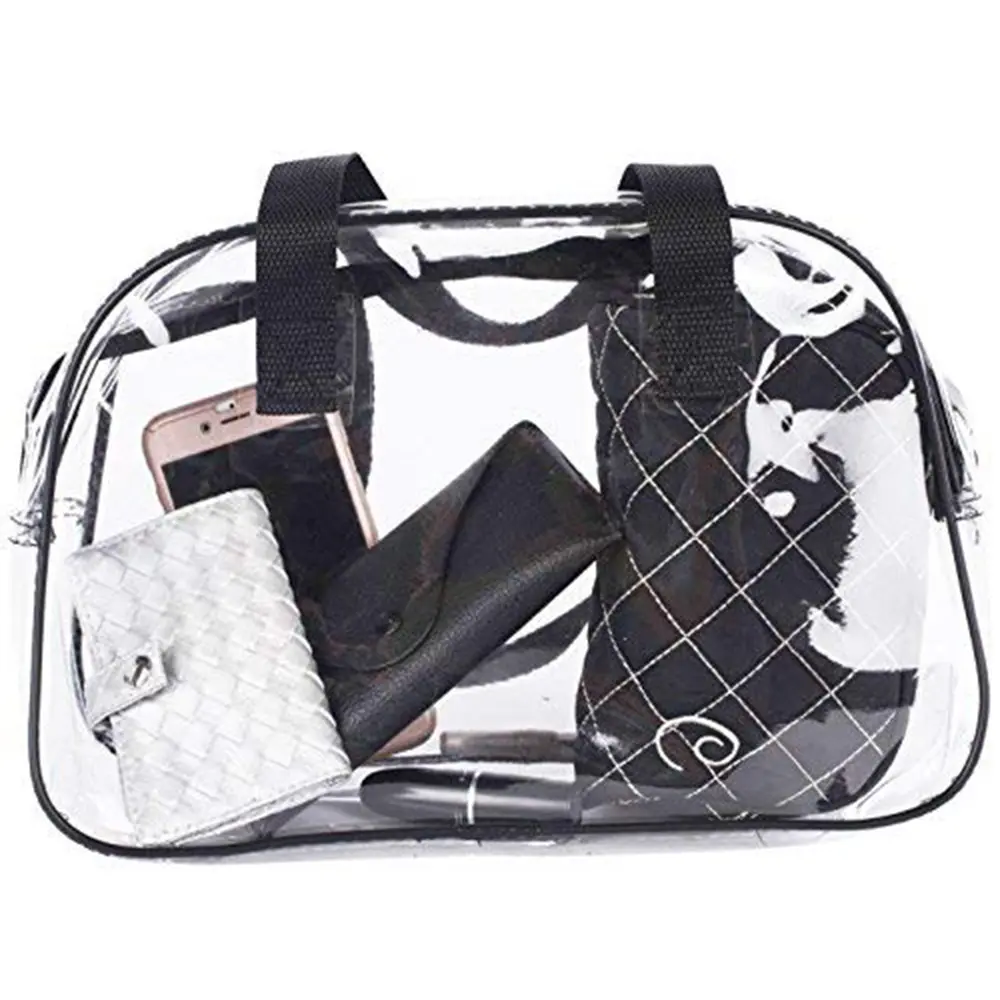 Clear PVC handbag bulk Wholesale see-through tote bag Transparent PVC purse Wholesale clear plastic handbag wholesale for sale