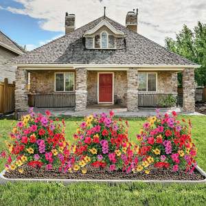 Plantas Artificiales en Maceta, Simulación de Violetas, Follaje Verde Artificial, Flor de Loto Artificial en Maceta, Decoración para Oficina, Escritorio, Hogar y Jardín - Product Image 2