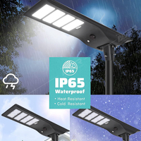 Solution d'éclairage solaire pour projets extérieurs, étanche IP66, garantie 3 ans, 200W-300W 500W, lampadaire solaire LED tout-en-un