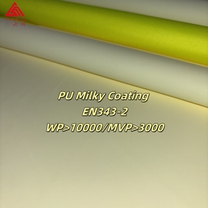 150D huỳnh quang Oxford vải 100% polyester PU sữa lớp phủ EN343-2 có thể giặt thoáng khí 3000/10000 <span class=keywords><strong>Hi</strong></span> <span class=keywords><strong>vis</strong></span> cho khả năng chịu nước - Product Image 2