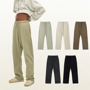 Pantalones de chándal modernos lisos en blanco para hombre, ropa de calle informal de algodón y poliéster, pantalones para correr - Product Image 2