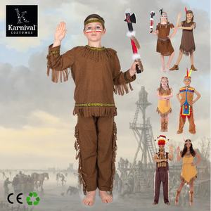 Disfraz de Estilo Indígena Americano <span class=keywords><strong>con</strong></span> Borlas para Niños, Disfraz Medieval para Halloween, Carnaval, Cosplay de TV y Cine - Product Image 1