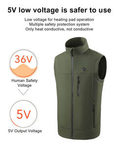 <span class=keywords><strong>Chaleco</strong></span> Térmico Inteligente Cortavientos Casual de Invierno para Hombre con Cierre de Cremallera, 9 Zonas de Calefacción, Calentador Corporal Térmico - Product Image 2