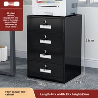 Lemari Arsip Kantor Minimalis 5 Laci dari Baja, Model Berdiri, dengan Kunci Anti Maling, Tahan Lembab & Desain Portabel