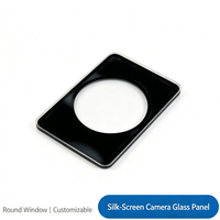 Panneau de protection d'appareil photo en verre trempé, imprimé en sérigraphie noire, usiné avec précision