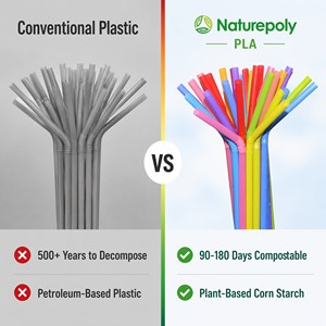 Pajitas Flexibles Compostables <span class=keywords><strong>de</strong></span> PLA, Biodegradables, Desechables, al por Mayor, para Restaurantes, Bares y Cafés - Product Image 4