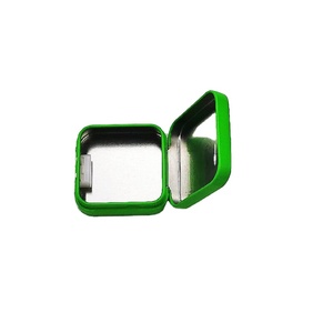 Boîte d'emballage en étain écologique recyclable résistante aux enfants 50x50x15mm, boîte en étain métallique résistante aux enfants avec couvercle, qualité alimentaire - Product Image 3