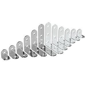Support d'angle en acier inoxydable en forme de L pour meubles, connecteur de fixation d'étagère, support d'angle droit en fer, durable et moderne - Product Image 4