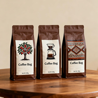 Sacs à café avec valve 100% recyclables, imprimés sur mesure, 8oz, 12oz, 16oz, 5lb, 100g, 250g, 500g, 1kg