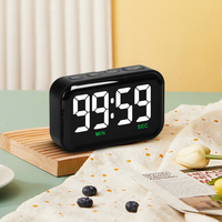 Mini numérique analogique-numérique réveil grand écran LED compte à rebours douche minuterie Fitness rappel magnétique aspiration cuisine cuisson