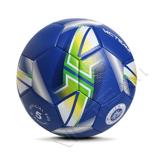 Conception personnalisée ballons de football en PVC souple de 3.5mm football économique bleu couleur vive ballon de football en PVC taille 5 4 3 - Product Image 3