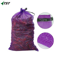 18 "X 25" Groothandel Custom Pp Plastic Brandhout Leno Mesh Tas Rood Geel Groene Kleur Ui Aardappelzak Voor Plantaardige Verpakking