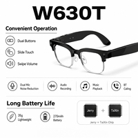 Lunettes Caméra IA W630T 8MP avec Transfert Photo WiFi, Traduction Vocale, Appel Bluetooth, Lunettes Intelligentes pour Usage Quotidien, Mémoire 4G, Lunettes de Soleil