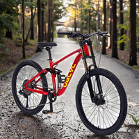 Vélo de montagne à suspension intégrale avec cadre en alliage, 26'', 27,5'', 29'', 21 vitesses, sortie d'usine