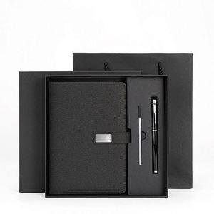Custom Logo A5 Leather <b>Notebook</b> Planner Pen Gift <b>Set</b> for Business Promotions and Corporate Wholesale Gifts - Product Image 3