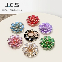 Boutons décoratifs en cuivre pour chemisier, motif fleur, hortensia, champignon, rectangulaires, pour filles