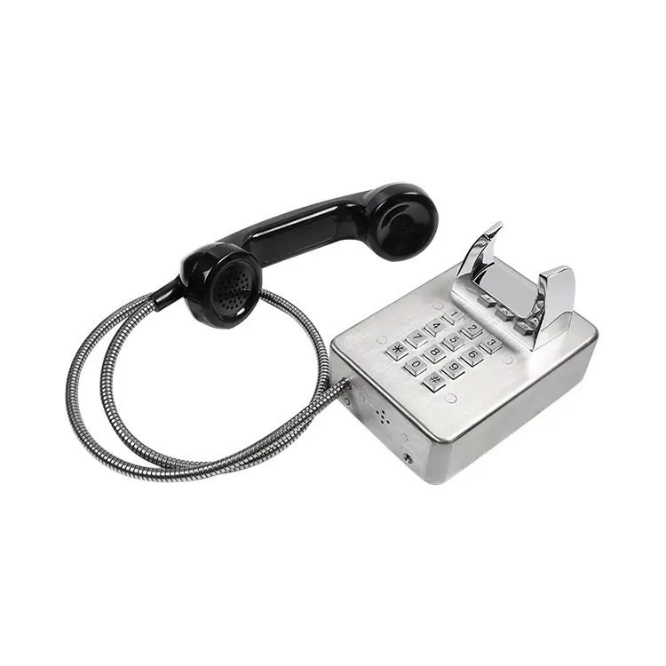 Güvenlik odası için endüstriyel telefon handset ahize ve kanca anahtarı/çin sağlam telefon ahizesi