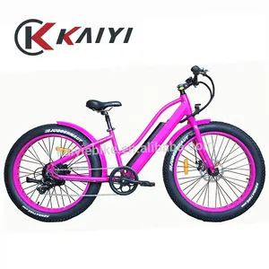 KAIYI Popular bicicleta elétrica 48V15Ah 20ah 25ah bateria de lítio novo modelo ebike pneu gordo bicicleta dobrável elétrica