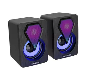 Accessoires audio-vidéo pour la maison Mini 2.0 Haut-parleur Accessoires pour <span class=keywords><strong>PC</strong></span> <span class=keywords><strong>Gamer</strong></span> Lighting AUX 20 Desktop Portable USB <span class=keywords><strong>RGB</strong></span> for <span class=keywords><strong>PC</strong></span> Computer - Product Image 2