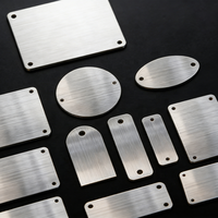 Plaques nominatives vierges en métal personnalisées pour le personnel de magasin, gravure UV de lettres, en acier inoxydable/cuivre/laiton/aluminium, vente en gros