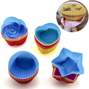 Moules et Doublures en Silicone Réutilisables Personnalisés Sans BPA pour <span class=keywords><strong>Pâtisserie</strong></span>, Gâteaux, Biscuits, Muffins, Écologiques - Product Image 1
