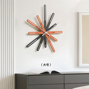 Wozoom Wall <b>Clock</b> Sunburst Shape Oversized Quartz <b>Battery</b> Powered For Living Room Nordic Style Artistic Decor - Product Image 1