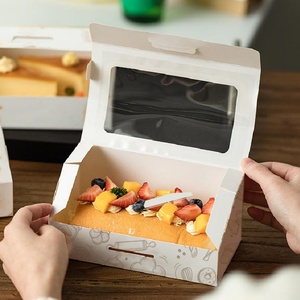 Sunshine Customized White Paper Cake <b>Box</b> Tall 8-12 Inches Wedding Party Packing Container for Cake Baking - Product Image 1