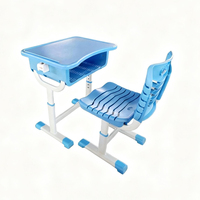 Ensemble de chaise et de bureau d'écolier ergonomiques en plastique, design moderne, hauteur réglable, pour les écoles - Vente en gros directe d'usine