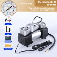 Compresseur d'air électrique portable 12V à double cylindre pour gonflage rapide des pneus de voiture – Outil de gonflage d'urgence pour véhicule