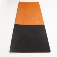 Tapis de bureau réversible en feutre et cuir, tapis de souris surdimensionné double face avec zones de séparation textiles, idéal pour cadeau d'entreprise