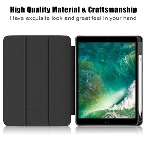 Étui transparent <span class=keywords><strong>pour</strong></span> <span class=keywords><strong>tablette</strong></span> d'affaires <span class=keywords><strong>pour</strong></span> <span class=keywords><strong>Apple</strong></span> Ipad <span class=keywords><strong>7</strong></span> 8 <span class=keywords><strong>9</strong></span> Th Gen 2020 2019 10.2 pouces à trois volets Flip Cover Built In Pencil Slot - Product Image 6