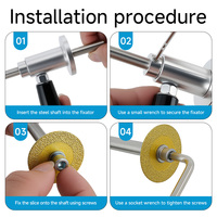 LOZLIN Coupe-tuyau en PVC à l'intérieur, tige hexagonale 1/4 "avec roue diamantée et guide de profondeur 7" pour perceuse à percussion/perceuse