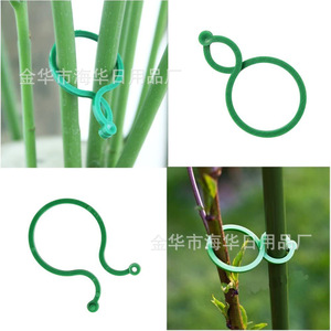 Clips de Plástico Verde en Forma de Ocho Haihua para Enredaderas y Ramas de Flores, Soporte para Uso en Jardín - Product Image 2