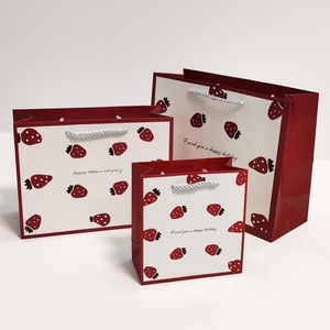 Wholesale Strawberry Cartoon Gift <b>Boxes</b> Fashion Paper Cardboard Case Embossing for Birthday Gifts Sponge for Women Kids <b>Present</b> - Product Image 3