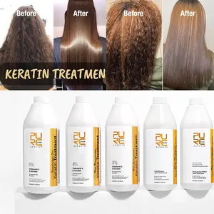 Vente en gros, traitement à la kératine Pure, crème brésilienne de lissage des cheveux, traitement professionnel à la kératine