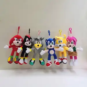 Toptan yeni stil Sonic peluş oyuncak Sonic anahtarlık Opp Unisex kristal süper yumuşak PP pamuk GRETE