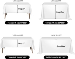 Manteles Rectangulares de 8 pies, Tejidos, 100% Poliéster, Impermeables y Personalizables para Bodas y Eventos - Product Image 5