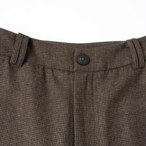 <span class=keywords><strong>Pantaloni</strong></span> a Gamba Larga <span class=keywords><strong>Classici</strong></span> da <span class=keywords><strong>Donna</strong></span> OEM a Vita Alta in 100% Lana Fine con Motivo Pied-de-Poule per l'Inizio Primavera - Product Image 3