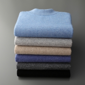 Suéter de Cachemira de punto de cuello alto Hal grueso de una pieza de Cachemira pura para hombre de Venta caliente para Otoño e Invierno - Product Image 6