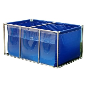 Toile transparente unilatérale Étang à poissons <span class=keywords><strong>Culture</strong></span> <span class=keywords><strong>de</strong></span> crevettes Koi Réservoir pliant Support en acier inoxydable épaissi - Product Image 1