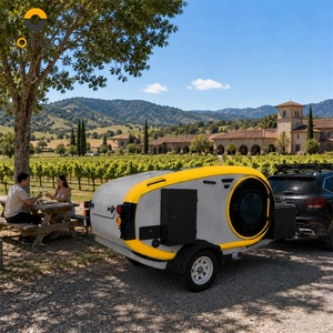 Petite caravane de tourisme légère, mini-camping-car pour couples, camping en plein air - Product Image 1
