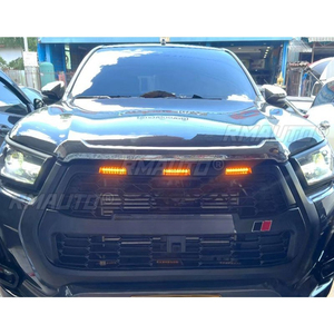 <b>For</b> Toyota Hilux REVO 2021-2023 GR Style Car LED Bumper <b>Grill</b> Decorative Racing Grille Body Kit Front Bumper <b>Grill</b> Exterior - Product Image 6