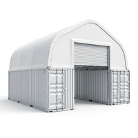 UV Dayanımlı Galvanizli A-Çerçeveli Nakliye Konteyneri Depolama Çadırı (610g PVC) Acil Yardım Malzemeleri Depolaması İçin