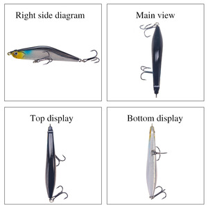 Señuelo de pesca XY-537 tipo lápiz de 9cm y 15.4g, señuelo artificial de plástico que se hunde para la pesca de lubina, cebo de fondo para pesca con señuelos. - Product Image 4