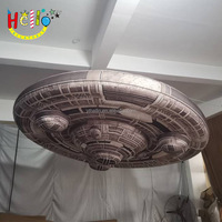 Décoration d'événement, vaisseau spatial extraterrestre, ballon gonflable géant en forme de soucoupe volante éclairé par LED
