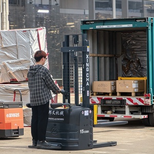 Apilador eléctrico de pie de marca, 1 tonelada, 3 metros, carretilla elevadora eléctrica apilable, precio barato, sistema de conducción de CA, apilador de almacén - Product Image 6