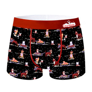 Gran oferta, Bóxer con diseño de logotipo personalizado para hombre, ropa interior breve, calzoncillos, calzoncillos transpirables cómodos de algodón para hombre, Bóxer con estampado completo para hombre - Product Image 1