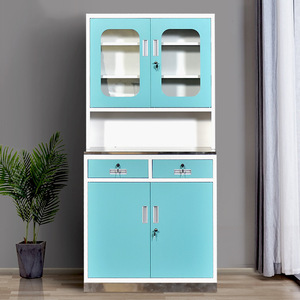 ตู้เก็บของเหล็กสำหรับโรงพยาบาลพร้อมกุญแจล็อค สำหรับคลินิกและห้องสุขภาพโรงเรียน ดีไซน์ทนทาน 2 ประตู - Product Image 2