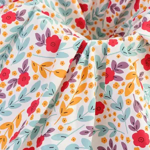 Chinese Soft Hand Feeling Small Flower Printed Cotton Poplin Fabric For Cloth And Quilt