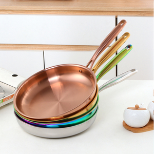 Utensilios <span class=keywords><strong>de</strong></span> Cocina, Sartén Antiadherente <span class=keywords><strong>de</strong></span> Acero Inoxidable 304 <span class=keywords><strong>de</strong></span> 28 CM para Freír Carne - Product Image 5